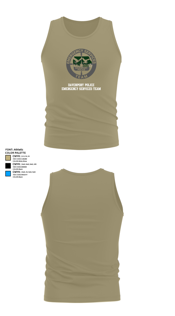 Tank Top, Davenport Police Emergency Services Team, , Teamtime, Team time, sublimation, custom sports apparel, team uniforms, spirit wear, spiritwear, sports uniforms, custom shirts, team store, custom team store, fundraiser sports, apparel fundraiser