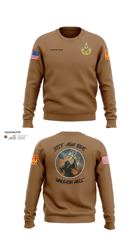 Crew Neck Sweatshirt, HHB, 31st ADA BDE, , Teamtime, Team time, sublimation, custom sports apparel, team uniforms, spirit wear, spiritwear, sports uniforms, custom shirts, team store, custom team store, fundraiser sports, apparel fundraiser