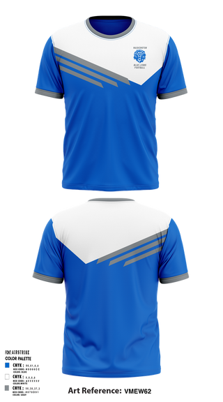 Old School Cotton Feel Shirt, Washington Blue Lions Football, , Teamtime, Team time, sublimation, custom sports apparel, team uniforms, spirit wear, spiritwear, sports uniforms, custom shirts, team store, custom team store, fundraiser sports, apparel fundraiser