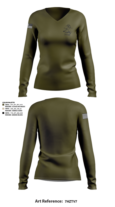 1345 20694842 Women's Long Sleeve V-neck Shirt - 4
