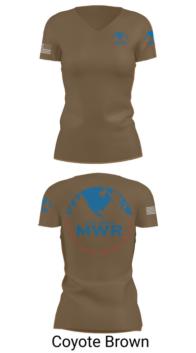 FAMILY AND MORALE, WELFARE AND RECREATION 29684136 Women's Short Sleeve V-neck Shirt - 8