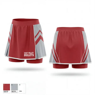 Skort, East Valley Bullets, Women's Lacrosse, Teamtime, Team time, sublimation, custom sports apparel, team uniforms, spirit wear, spiritwear, sports uniforms, custom shirts, team store, custom team store, fundraiser sports, apparel fundraiser