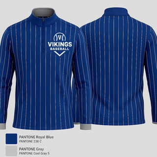 Quarter Zip Jacket, Vikings, Baseball, Teamtime, Team time, sublimation, custom sports apparel, team uniforms, spirit wear, spiritwear, sports uniforms, custom shirts, team store, custom team store, fundraiser sports, apparel fundraiser