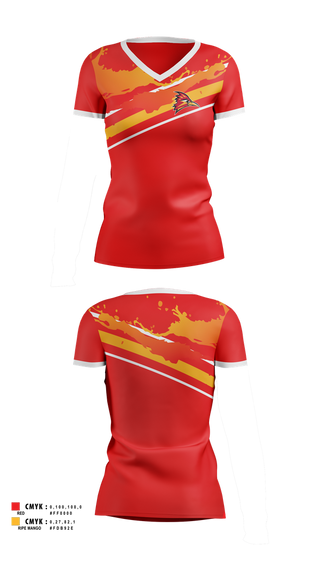Womens Short Sleeve Vneck Shirt, College of the Desert Golf, Golf, Teamtime, Team time, sublimation, custom sports apparel, team uniforms, spirit wear, spiritwear, sports uniforms, custom shirts, team store, custom team store, fundraiser sports, apparel fundraiser
