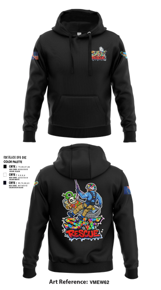 Hoodie, VooDoo RESCUE, Fire Department, Teamtime, Team time, sublimation, custom sports apparel, team uniforms, spirit wear, spiritwear, sports uniforms, custom shirts, team store, custom team store, fundraiser sports, apparel fundraiser