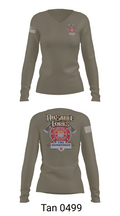 Au Sable Forks 78387181 Women's Long Sleeve V-neck Shirt - 11