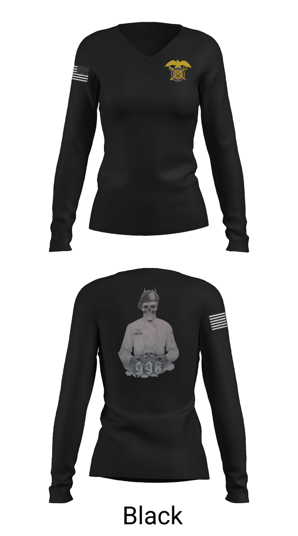 Womens Long Sleeve Vneck Shirt, 998th FFT, Army, Teamtime, Team time, sublimation, custom sports apparel, team uniforms, spirit wear, spiritwear, sports uniforms, custom shirts, team store, custom team store, fundraiser sports, apparel fundraiser