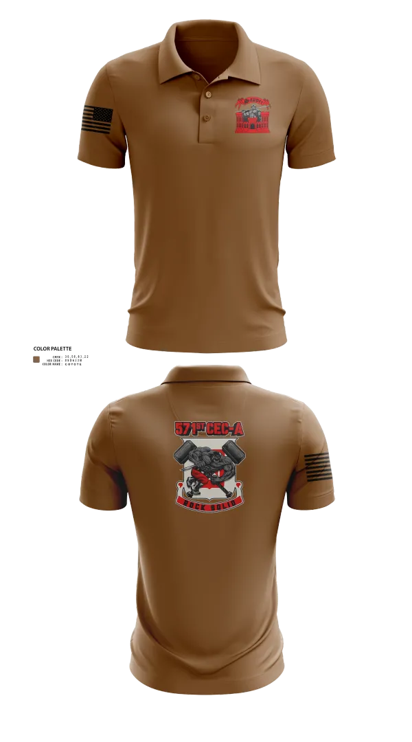 Short Sleeve Performance Polo, 571st CEC-A, , Teamtime, Team time, sublimation, custom sports apparel, team uniforms, spirit wear, spiritwear, sports uniforms, custom shirts, team store, custom team store, fundraiser sports, apparel fundraiser