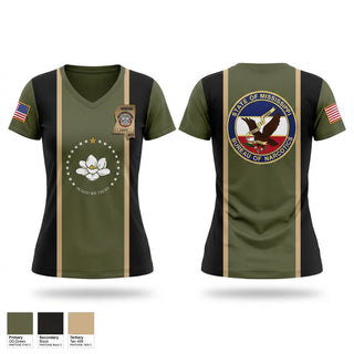 Womens Short Sleeve Vneck Shirt, Mississippi Bureau of Narcotics, Police, Teamtime, Team time, sublimation, custom sports apparel, team uniforms, spirit wear, spiritwear, sports uniforms, custom shirts, team store, custom team store, fundraiser sports, apparel fundraiser