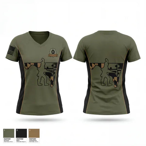 Womens Short Sleeve Vneck Shirt, Hagerstown Police K9 Unit, Police, Teamtime, Team time, sublimation, custom sports apparel, team uniforms, spirit wear, spiritwear, sports uniforms, custom shirts, team store, custom team store, fundraiser sports, apparel fundraiser