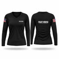 Fight House Women's Long Sleeve V-neck Shirt - 1