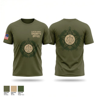 Old School Cotton Feel Shirt, Clayton County Sheriff’s Office, Police, Teamtime, Team time, sublimation, custom sports apparel, team uniforms, spirit wear, spiritwear, sports uniforms, custom shirts, team store, custom team store, fundraiser sports, apparel fundraiser