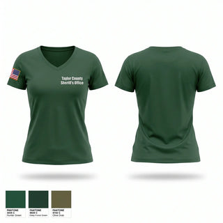Womens Short Sleeve Vneck Shirt, Taylor County Sheriff’s Office, Police, Teamtime, Team time, sublimation, custom sports apparel, team uniforms, spirit wear, spiritwear, sports uniforms, custom shirts, team store, custom team store, fundraiser sports, apparel fundraiser