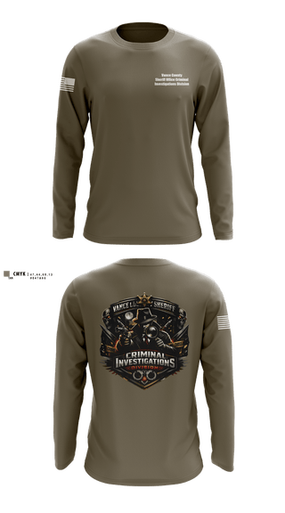 Long Sleeve Performance Shirt, Vance County Sheriff Office Criminal Investigations Division, Police, Teamtime, Team time, sublimation, custom sports apparel, team uniforms, spirit wear, spiritwear, sports uniforms, custom shirts, team store, custom team store, fundraiser sports, apparel fundraiser