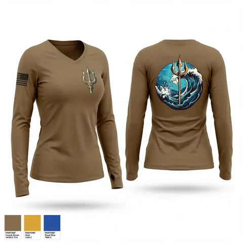 Womens Long Sleeve Vneck Shirt, 47th CST, Army, Teamtime, Team time, sublimation, custom sports apparel, team uniforms, spirit wear, spiritwear, sports uniforms, custom shirts, team store, custom team store, fundraiser sports, apparel fundraiser
