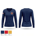 Elfrida Fire DIstrict Women's Long Sleeve V-neck Shirt - 1