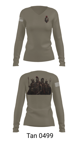 Womens Long Sleeve Vneck Shirt, Gladiators, Army, Teamtime, Team time, sublimation, custom sports apparel, team uniforms, spirit wear, spiritwear, sports uniforms, custom shirts, team store, custom team store, fundraiser sports, apparel fundraiser