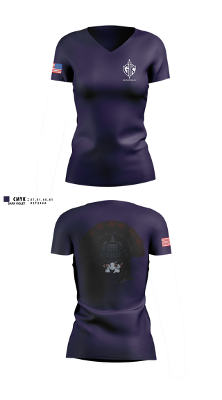 Womens Short Sleeve Vneck Shirt, HQ PLT, A CO, USDB BN (CORR), , Teamtime, Team time, sublimation, custom sports apparel, team uniforms, spirit wear, spiritwear, sports uniforms, custom shirts, team store, custom team store, fundraiser sports, apparel fundraiser