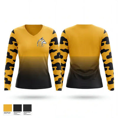 Cullowhee valley wolves 94078196 Women's Long Sleeve V-neck Shirt - 1