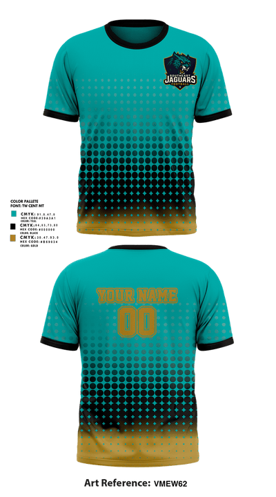 southeast Jaguars 26594681 Short Sleeve Rash Guard Shirt - 1