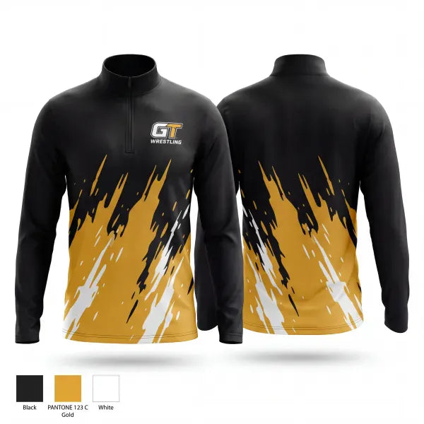 Quarter Zip Jacket, Groton Tigers, Wrestling, Teamtime, Team time, sublimation, custom sports apparel, team uniforms, spirit wear, spiritwear, sports uniforms, custom shirts, team store, custom team store, fundraiser sports, apparel fundraiser