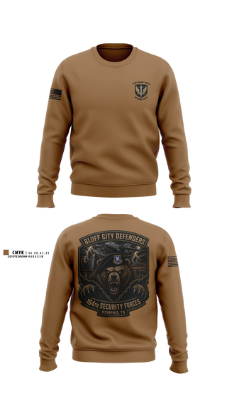 Crew Neck Sweatshirt, 164th security forces, Air Force, Teamtime, Team time, sublimation, custom sports apparel, team uniforms, spirit wear, spiritwear, sports uniforms, custom shirts, team store, custom team store, fundraiser sports, apparel fundraiser