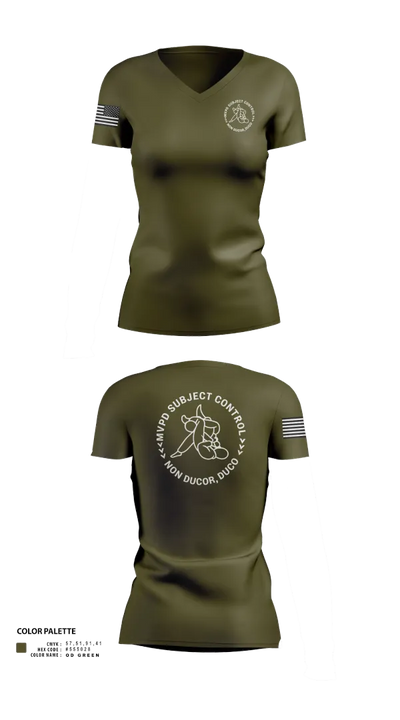 MVPD Subject Control 16115656 Women's Short Sleeve V-neck Shirt - 22