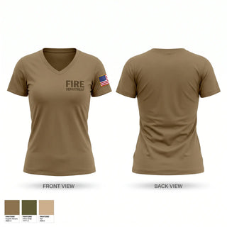 Womens Short Sleeve Vneck Shirt, Fire department, Fire Department, Teamtime, Team time, sublimation, custom sports apparel, team uniforms, spirit wear, spiritwear, sports uniforms, custom shirts, team store, custom team store, fundraiser sports, apparel fundraiser