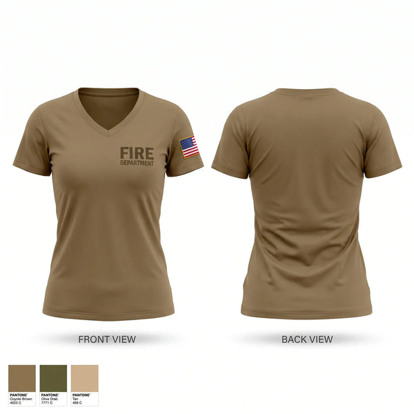 Womens Short Sleeve Vneck Shirt, Fire department, Fire Department, Teamtime, Team time, sublimation, custom sports apparel, team uniforms, spirit wear, spiritwear, sports uniforms, custom shirts, team store, custom team store, fundraiser sports, apparel fundraiser
