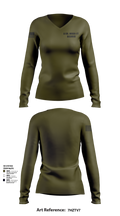 A CO, MRBN-FT BELVOIR 20432898 Women's Long Sleeve V-neck Shirt - 103