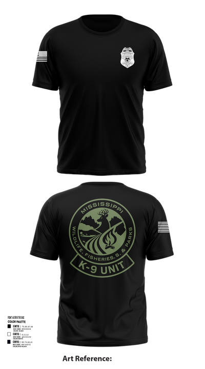 MDWFP K9 21939837 Short Sleeve Performance Shirt - 105