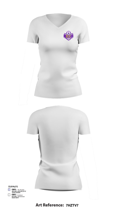EC Soccer 42640852 Women's Short Sleeve V-neck Shirt - 53