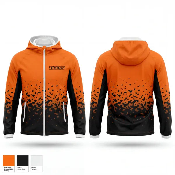 Windbreaker, Tigers, Baseball, Teamtime, Team time, sublimation, custom sports apparel, team uniforms, spirit wear, spiritwear, sports uniforms, custom shirts, team store, custom team store, fundraiser sports, apparel fundraiser