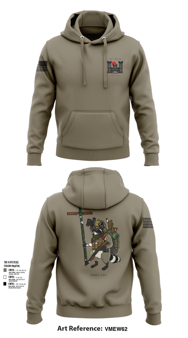 Hoodie, 441st Engineer Company, Army, Teamtime, Team time, sublimation, custom sports apparel, team uniforms, spirit wear, spiritwear, sports uniforms, custom shirts, team store, custom team store, fundraiser sports, apparel fundraiser