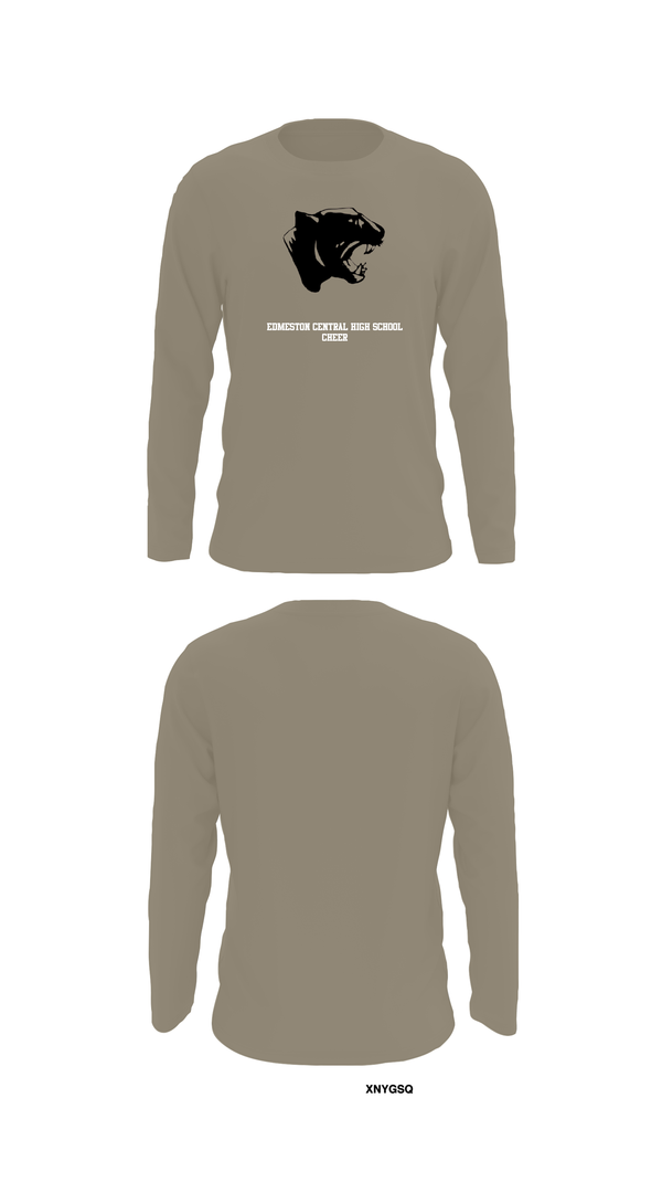Long Sleeve Performance Shirt, Edmeston Central High School Cheer, Cheer, Teamtime, Team time, sublimation, custom sports apparel, team uniforms, spirit wear, spiritwear, sports uniforms, custom shirts, team store, custom team store, fundraiser sports, apparel fundraiser