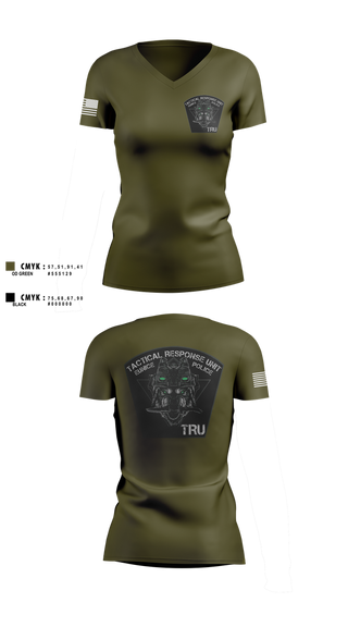 Womens Short Sleeve Vneck Shirt, Eunice Police TRU, Police, Teamtime, Team time, sublimation, custom sports apparel, team uniforms, spirit wear, spiritwear, sports uniforms, custom shirts, team store, custom team store, fundraiser sports, apparel fundraiser