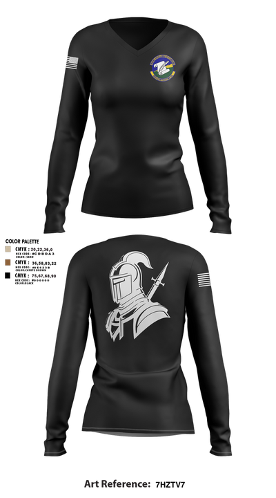 502 CONS 83212643 Women's Long Sleeve V-neck Shirt - 3