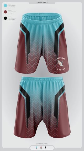Athletic Shorts With Pockets, Cranes, Spirit Store, Teamtime, Team time, sublimation, custom sports apparel, team uniforms, spirit wear, spiritwear, sports uniforms, custom shirts, team store, custom team store, fundraiser sports, apparel fundraiser