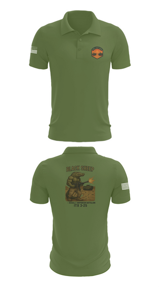 Short Sleeve Performance Polo, 4th Assault Amphibian Battalion, Company B, , Teamtime, Team time, sublimation, custom sports apparel, team uniforms, spirit wear, spiritwear, sports uniforms, custom shirts, team store, custom team store, fundraiser sports, apparel fundraiser