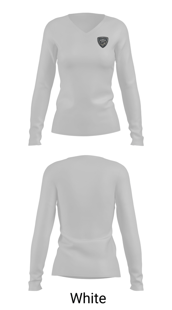 Womens Long Sleeve Vneck Shirt, Prince George's County Police Robbery Unit, Police, Teamtime, Team time, sublimation, custom sports apparel, team uniforms, spirit wear, spiritwear, sports uniforms, custom shirts, team store, custom team store, fundraiser sports, apparel fundraiser
