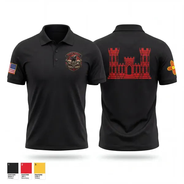 Short Sleeve Performance Polo, 333rd Engineer Detachment, Army, Teamtime, Team time, sublimation, custom sports apparel, team uniforms, spirit wear, spiritwear, sports uniforms, custom shirts, team store, custom team store, fundraiser sports, apparel fundraiser