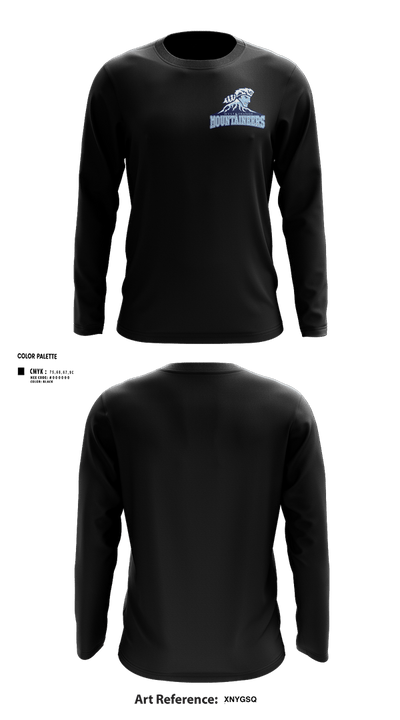West Orange Mountaineers Basketball 93862172 Long Sleeve Shooting Shirt - 46