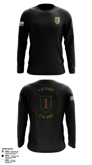 Long Sleeve Performance Shirt, 1st infantry division, , Teamtime, Team time, sublimation, custom sports apparel, team uniforms, spirit wear, spiritwear, sports uniforms, custom shirts, team store, custom team store, fundraiser sports, apparel fundraiser