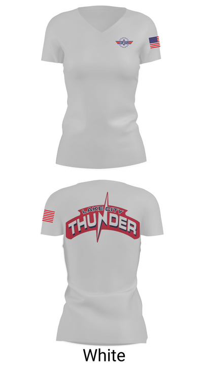 Lake City Thunder 75330803 Women's Short Sleeve V-neck Shirt - 19