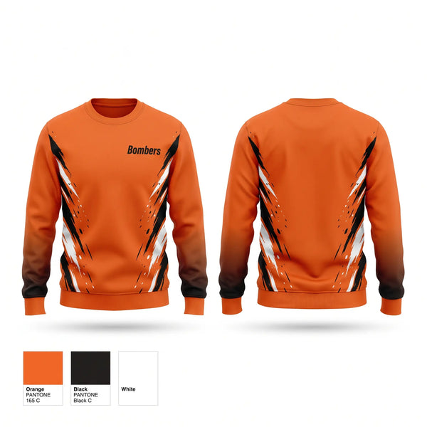 Crew Neck Sweatshirt, Bombers, Softball, Teamtime, Team time, sublimation, custom sports apparel, team uniforms, spirit wear, spiritwear, sports uniforms, custom shirts, team store, custom team store, fundraiser sports, apparel fundraiser