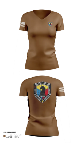 Womens Short Sleeve Vneck Shirt, Command Post Modernization, , Teamtime, Team time, sublimation, custom sports apparel, team uniforms, spirit wear, spiritwear, sports uniforms, custom shirts, team store, custom team store, fundraiser sports, apparel fundraiser
