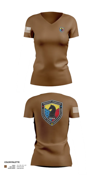 Command Post Modernization 61548186 Women's Short Sleeve V-neck Shirt - 21