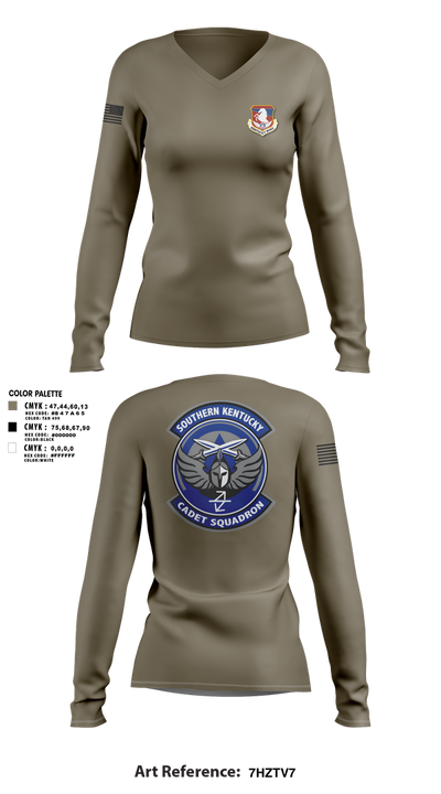 GLR-KY-300 69993935 Women's Long Sleeve V-neck Shirt - 4