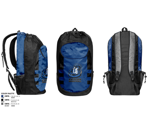 Gear Bag, Rattlers, Men's Basketball, Teamtime, Team time, sublimation, custom sports apparel, team uniforms, spirit wear, spiritwear, sports uniforms, custom shirts, team store, custom team store, fundraiser sports, apparel fundraiser