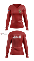 Montgomery County Police Department - Firearms Training Unit Women's Long Sleeve V-neck Shirt - 4